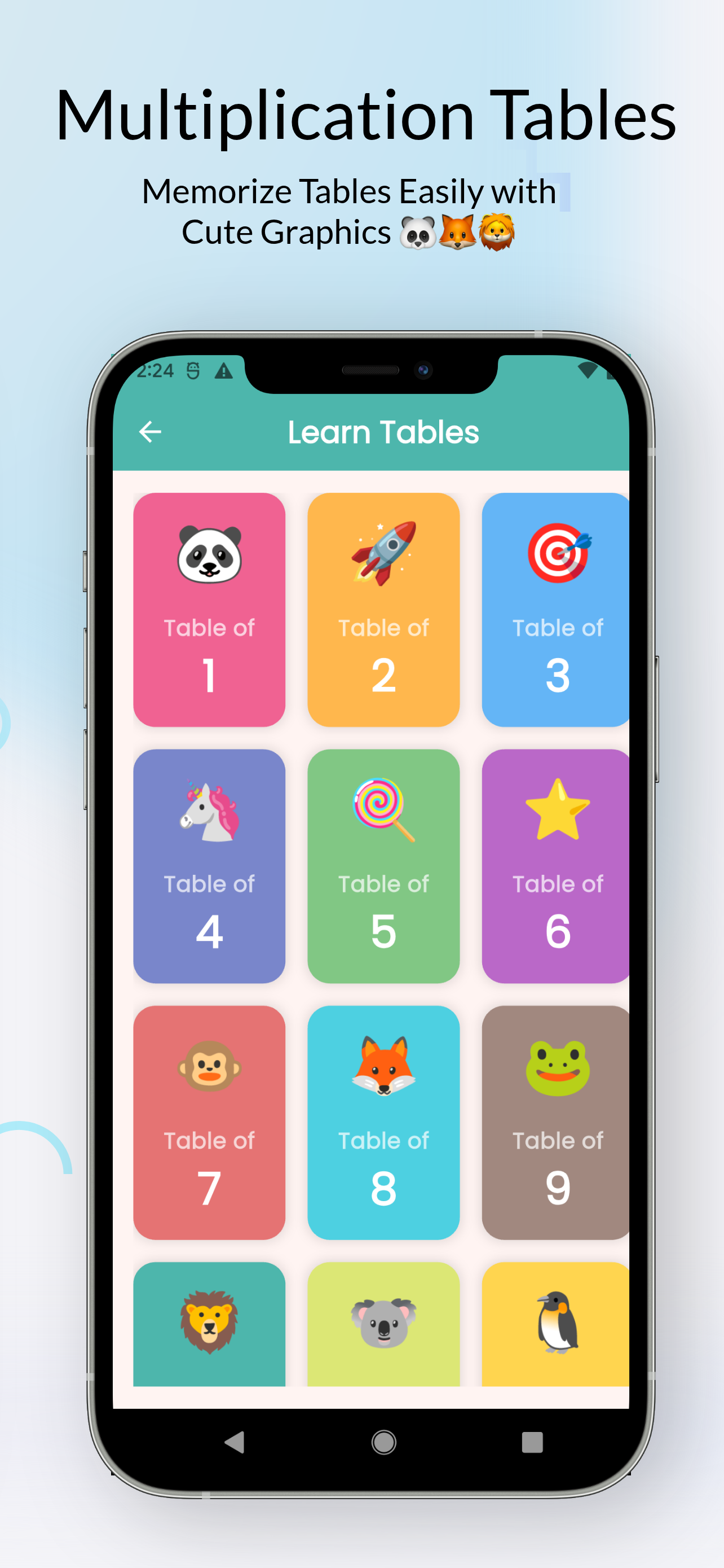 Easy Maths app screenshot showing progress tracking